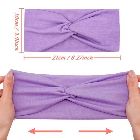 18 Pieces Twist Headbands for Women - Stretchy, Non-Slip Fabric Elastic - Picture 2 of 8